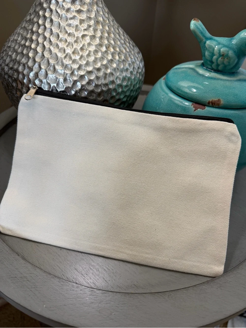 Novelty Library Card Canvas Cosmetic or Electronic Bag. NEW
